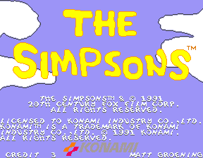 The Simpsons (2 Players Asia) Title Screen